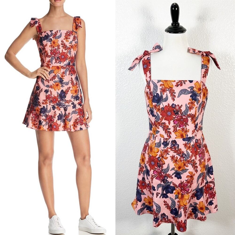 Finders Keepers Womens Rhapsody Pink Floral Print Mini Dress Size Medium